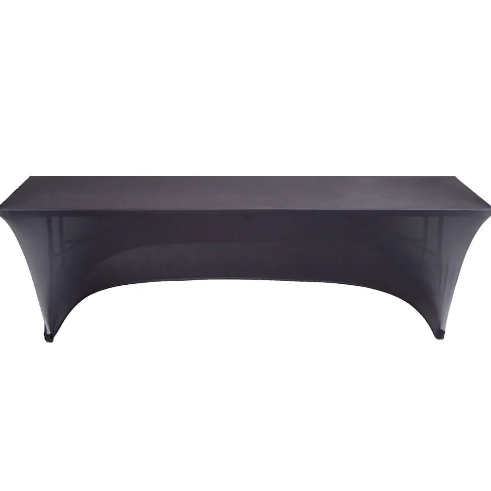Housse de table extensible Fiesta noire 240x70xH74cm