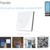 Interrupteur connecté wifi 2 boutons