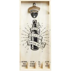 Jeu à boire décapsuleur en bois Save Water Drink Beer H40cm