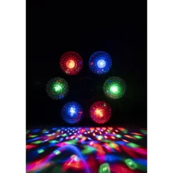Jeu de lumière 6 boules disco RGB 3 programmes 24x22,8cm