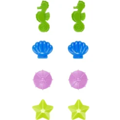 Jeu de plongée lesté en plastique forme coquillages (8 pièces)