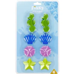 Jeu de plongée lesté en plastique forme coquillages (8 pièces)