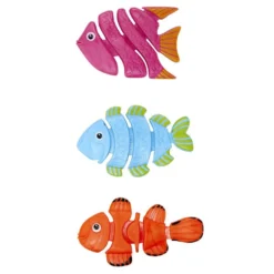 Jeu de plongée lesté poisson plastique 6,5x11cm (3 pièces)