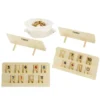 Jeu de rummy en bois 106 pièces avec sac de rangement