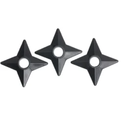 Jouet arme traditionnelle ninja étoile plastique Ø6cm (Lot de 3)