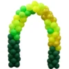 Kit arche à ballons alu et latex x73 Happy Birthday dinosaure tons verts