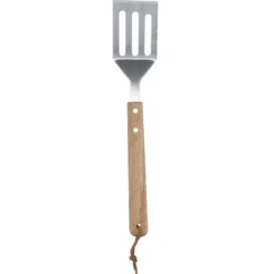 Kit barbecue 5 accessoires inox et bois avec étui de rangement 21x46cm