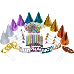 Kit cotillons pour 15 personnes multicolore