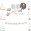 Kit décoration de fête Licorne 6 personnes