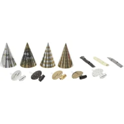 Kit de décoration or argent noir 8 personnes