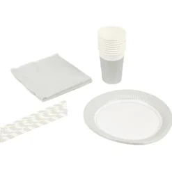 Kit jetable 32 pièces gris