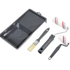 Kit peinture 2 rouleaux/2 supports/1 pinceau/1 bac