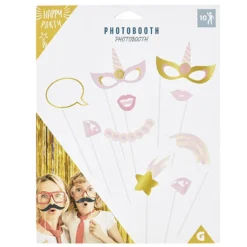 Kit photo booth licorne 10 pièces