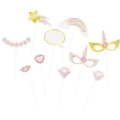 Kit photo booth licorne 10 pièces