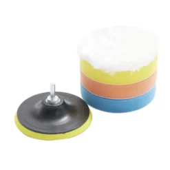 Kit éponge et disque de polissage x5 adaptable visseuse Ø12,5cm