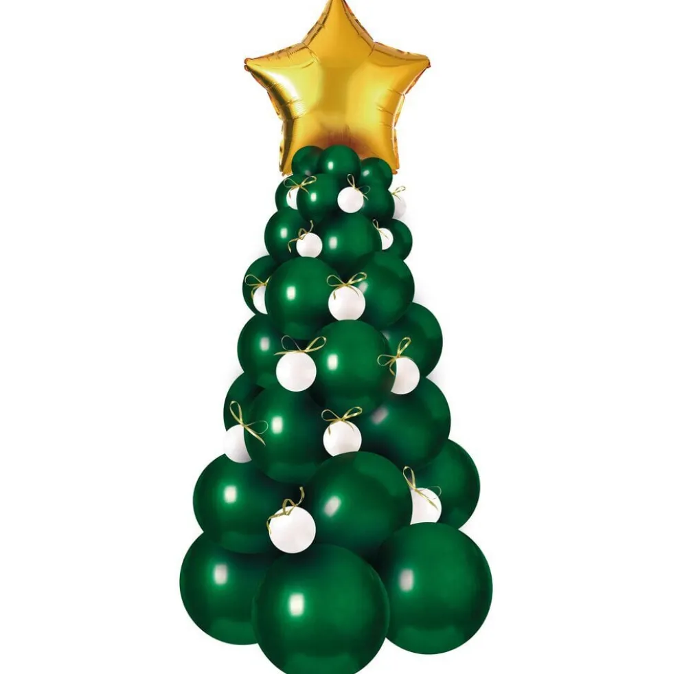 Kit sapin de Noël 66 ballons H195cm