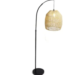 Lampadaire avec abat-jour papier tressé Ø33xH185cm