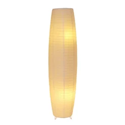 Lampadaire en papier blanc sur pieds