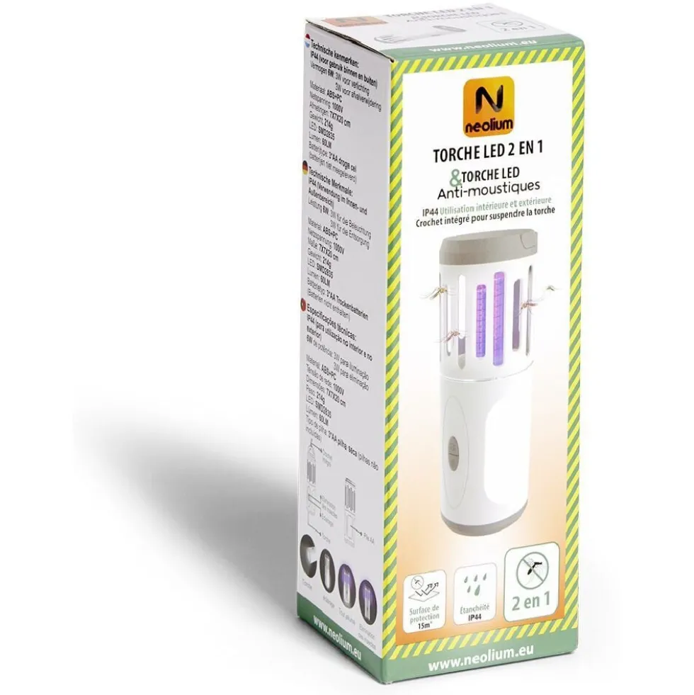 Lampe anti-nuisibles avec lampe torche à piles Ø7x20cm