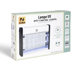Lampe anti-nuisibles volants plastique gris sur secteur