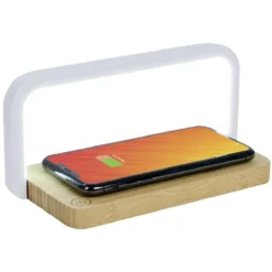Lampe LED bambou avec chargeur à induction 10W