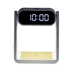 Lampe LED 3en1 horloge numérique et chargeur à induction