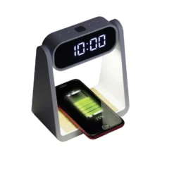 Lampe LED 3en1 horloge numérique et chargeur à induction