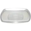 Lot de 6 assiettes carrées plastique transparent à bord arrondi 22x22 cm