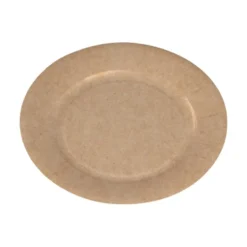 Lot de 50 assiettes à dessert rondes en carton kraft marron