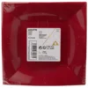 Lot de 6 assiettes à dessert réutilisables rouges