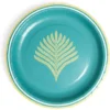 Lot de 10 assiettes en carton bleu bordure dorée Ø23cm