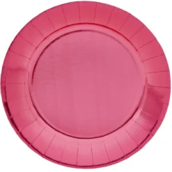 Lot de 10 assiettes en carton Ø23 cm rouge