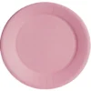 Lot de 10 assiettes en carton rose nude Ø23 cm