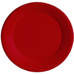 Lot de 10 assiettes en carton rouge Ø23 cm