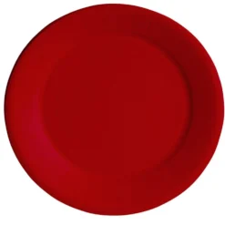 Lot de 10 assiettes en carton rouge Ø18 cm