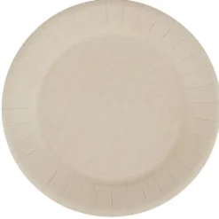 Lot de 10 assiettes en carton uni lin Ø23 cm