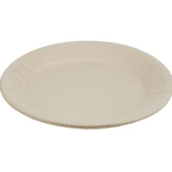 Lot de 10 assiettes en carton uni lin Ø23 cm