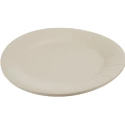 Lot de 10 assiettes en carton uni lin Ø18 cm