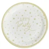 Lot de 8 assiettes Let's Party carton Ø23cm