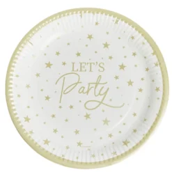 Lot de 8 assiettes Let's Party carton Ø23cm