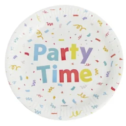 Lot de 8 assiettes Party Time carton Ø23cm