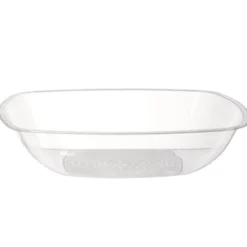 Lot de 6 assiettes plastique transparent Ø18cm