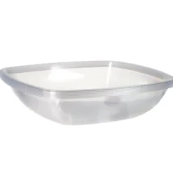 Lot de 6 assiettes plastique transparent Ø18cm