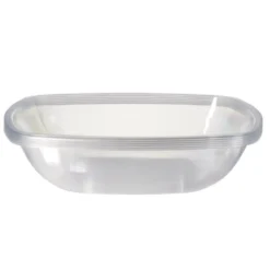 Lot de 6 assiettes plastique transparent Ø18cm