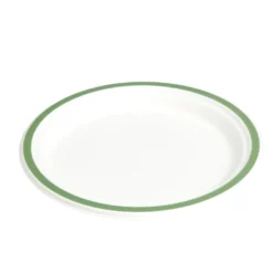 Lot de 20 assiettes plates fibre canne à sucre Ø22,5cm