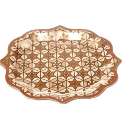 Lot de 6 assiettes rondes en carton New Mirage arabesque Ø26cm