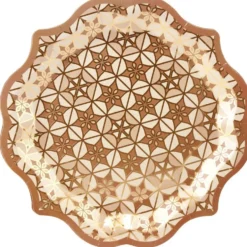 Lot de 6 assiettes rondes en carton New Mirage arabesque Ø26cm