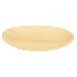 Lot de 6 assiettes rondes en feuille de palmier beige