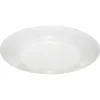 Lot de 4 assiettes rondes plastique blanc translucide Ø24 cm