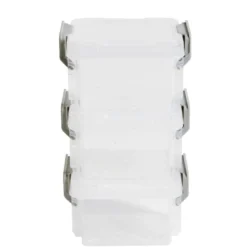 Lot de 8 boîtes de rangement 3 tailles plastique transparent - 2 modèles